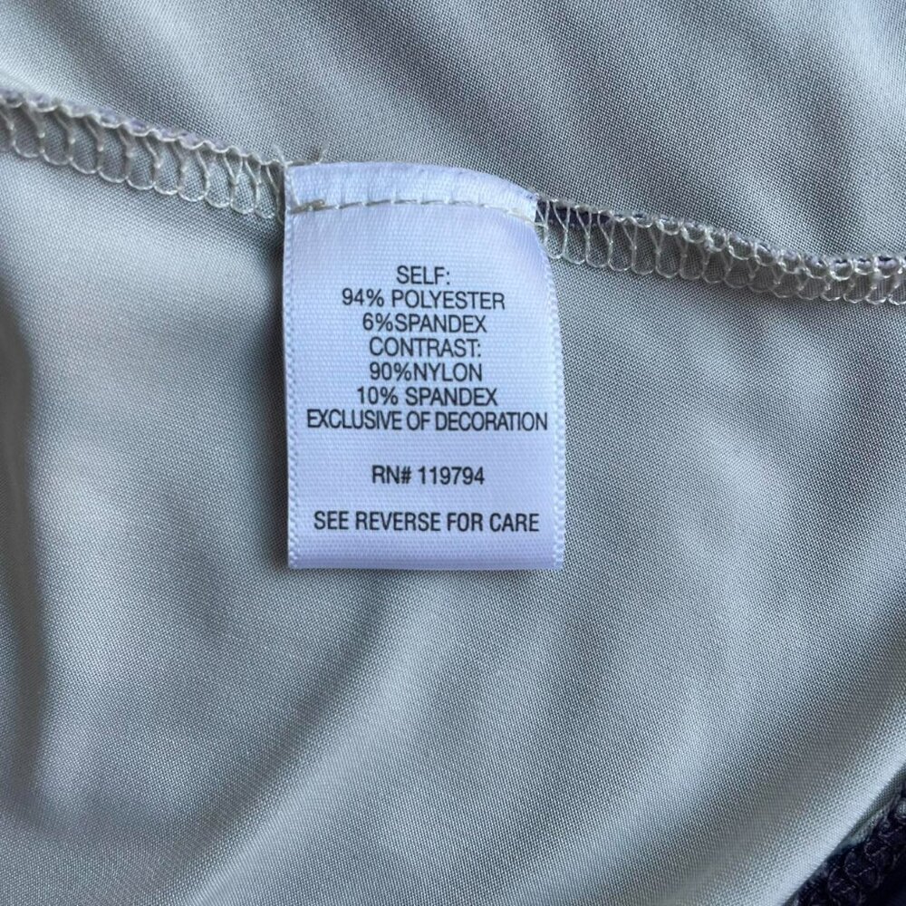 Vintage Y2K One World Top – Purple Ombre Lace Sleeves Size Medium - Picture 5 of 6